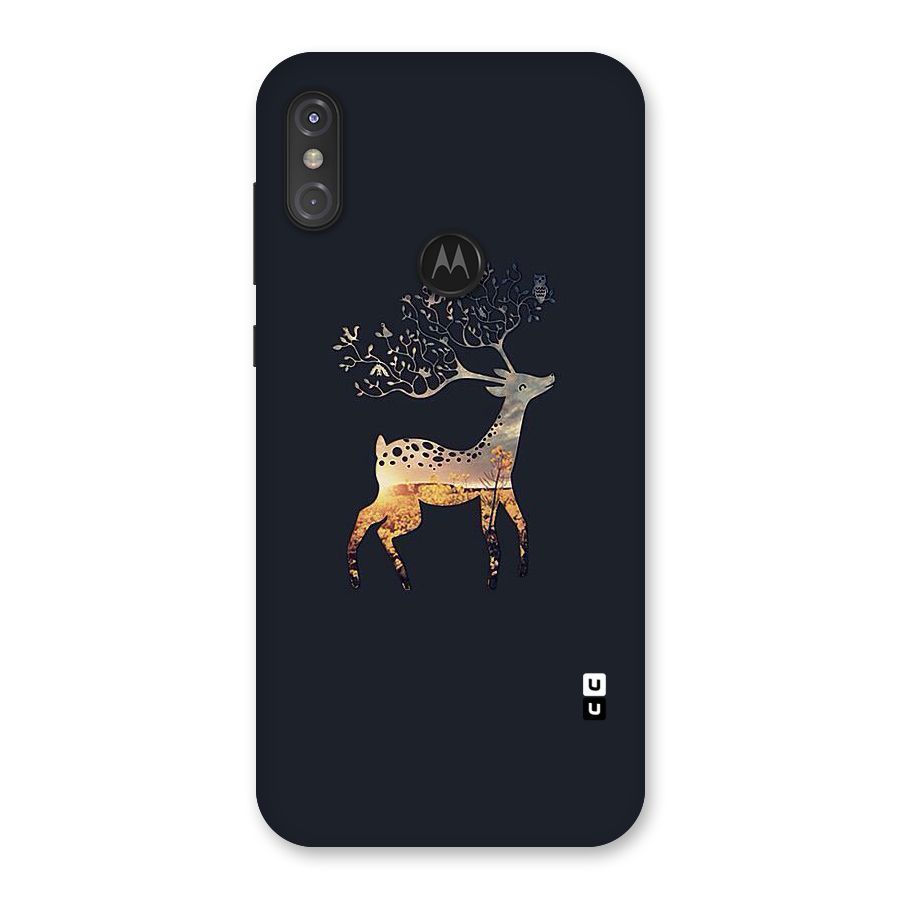 Black Deer Back Case for Motorola One Power