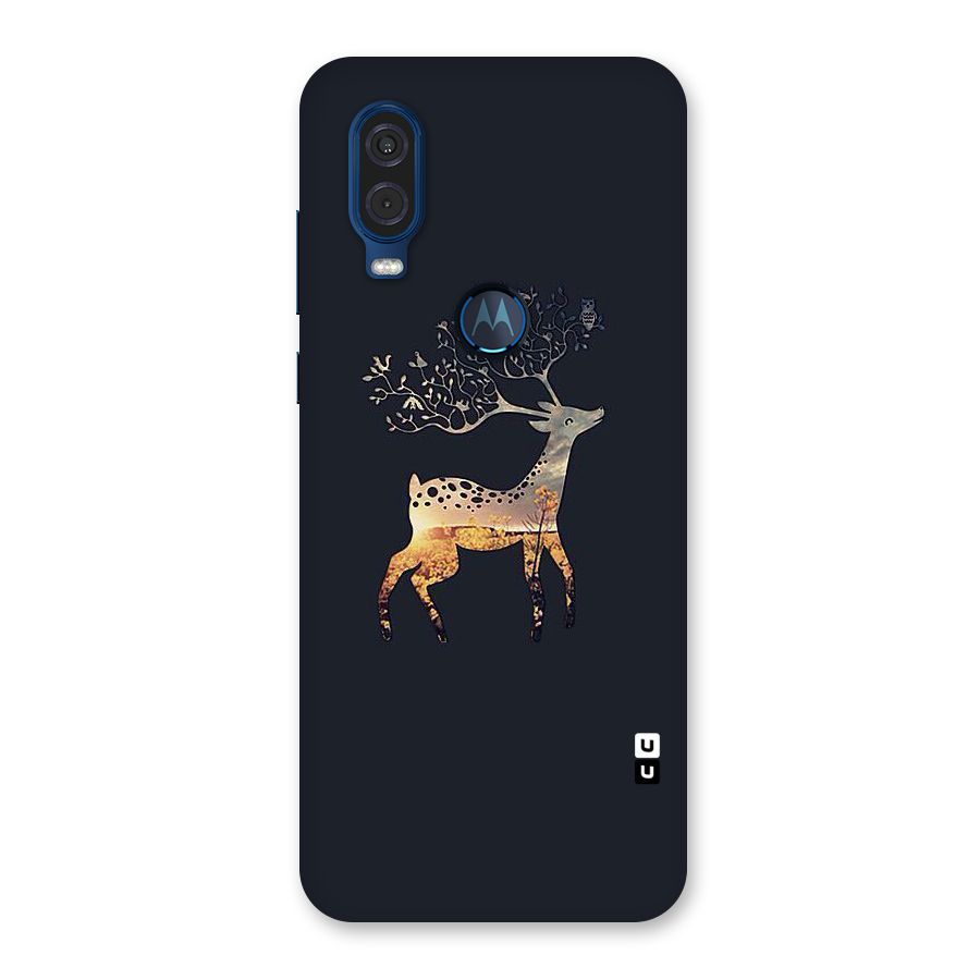 Black Deer Back Case for Motorola One Vision