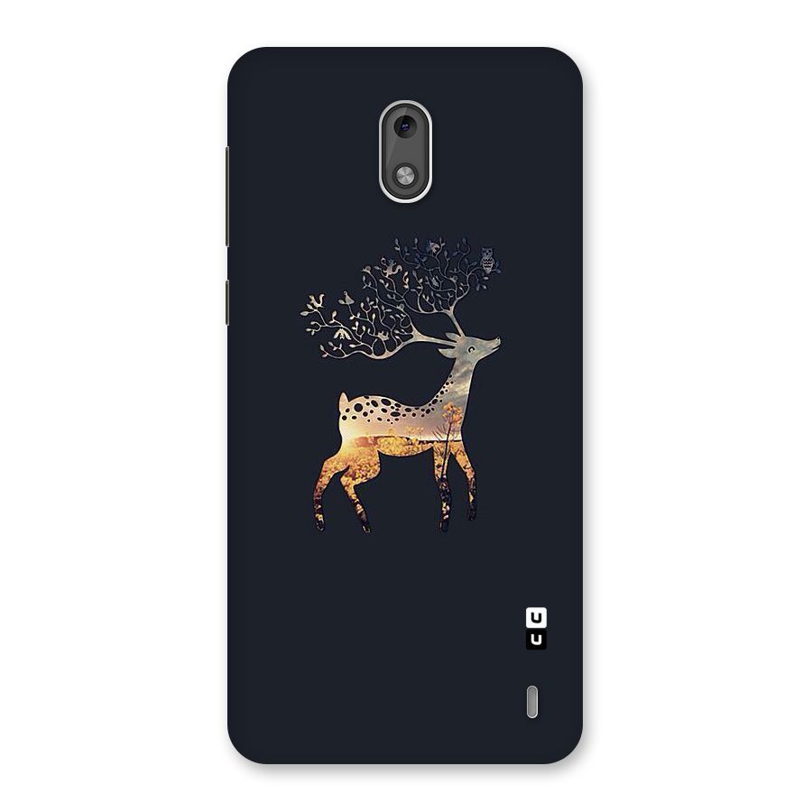Black Deer Back Case for Nokia 2