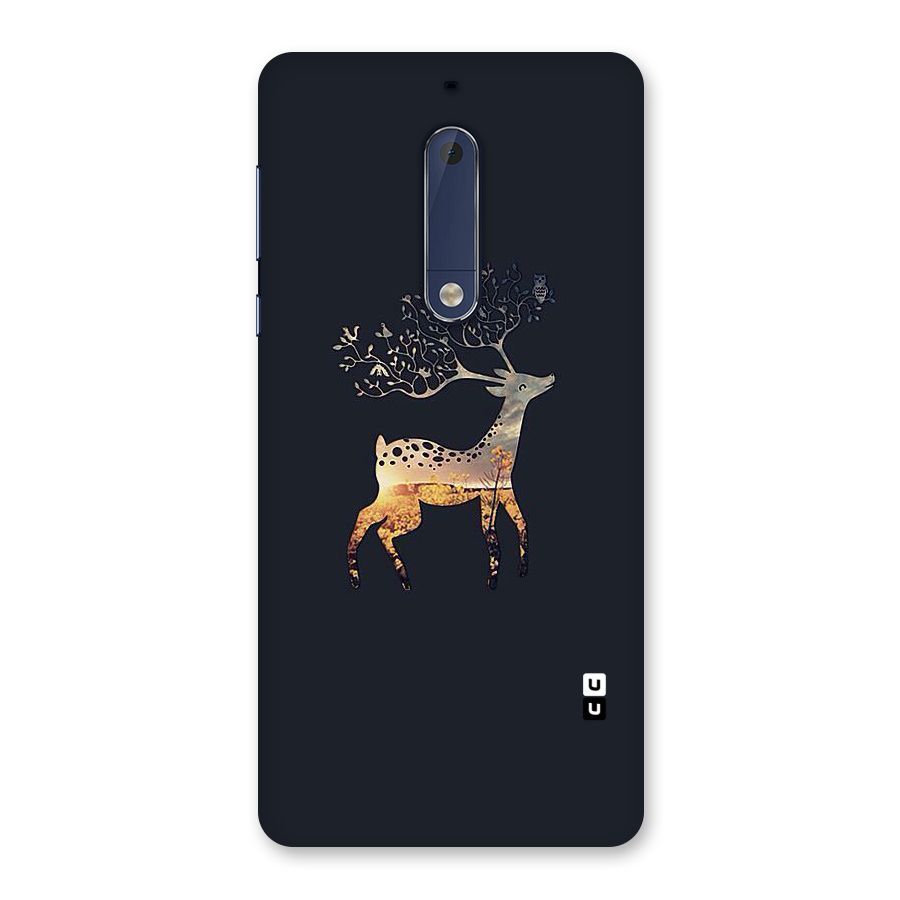 Black Deer Back Case for Nokia 5