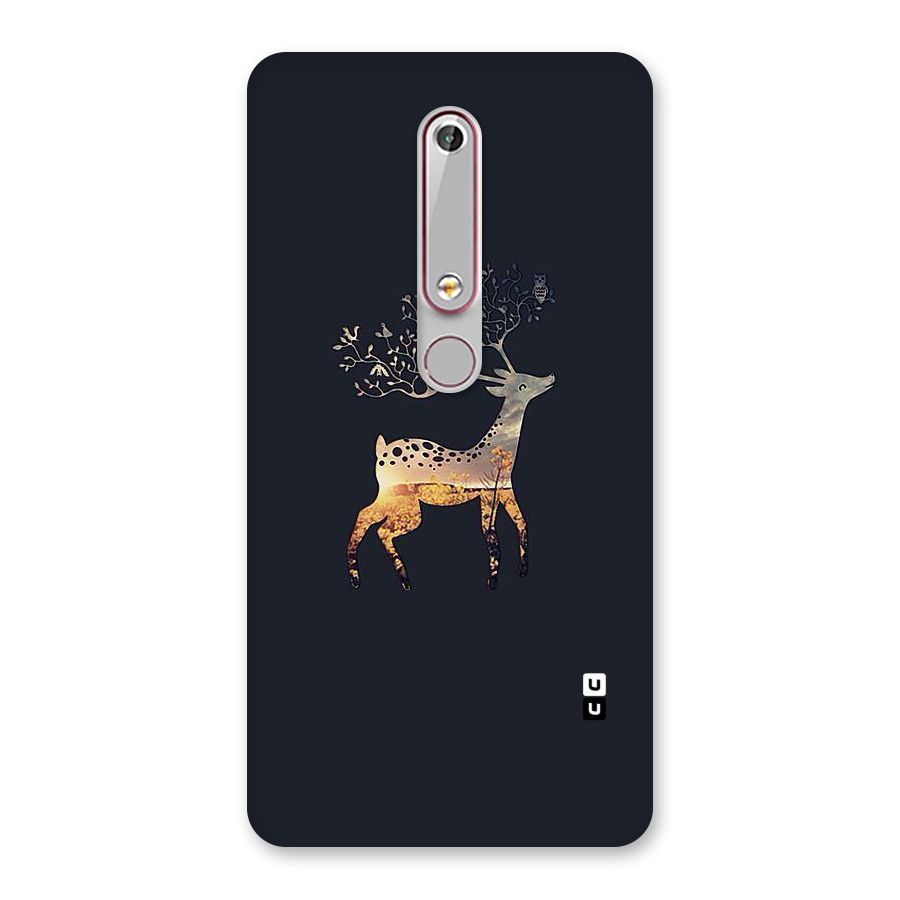 Black Deer Back Case for Nokia 6.1