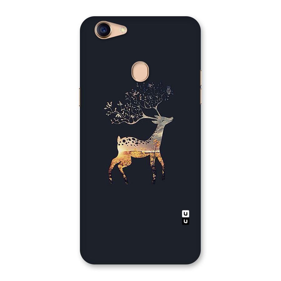 Black Deer Back Case for Oppo F5 Youth