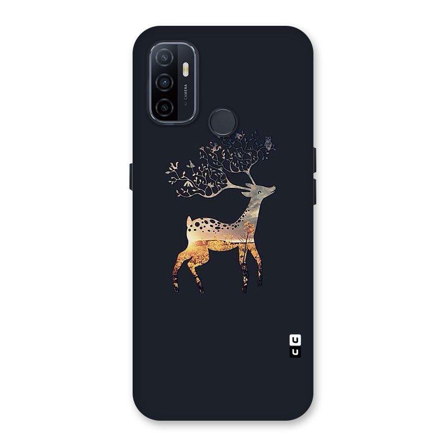 Black Deer Back Case for Oppo A32