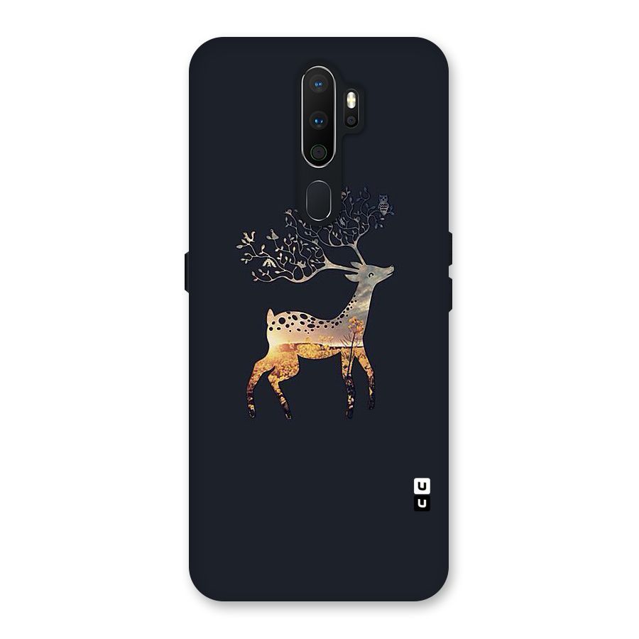 Black Deer Back Case for Oppo A5 (2020)