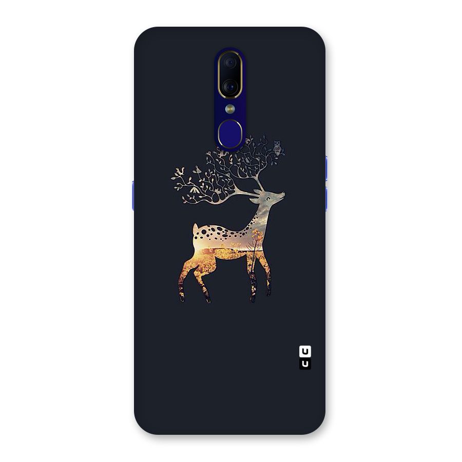 Black Deer Back Case for Oppo A9