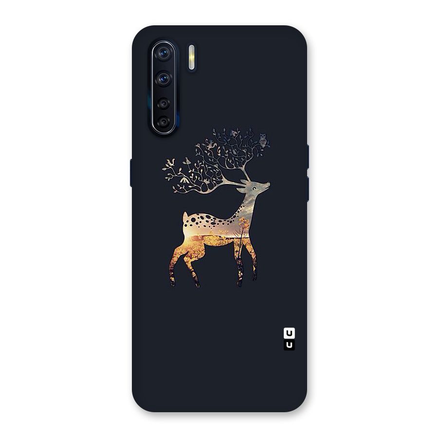 Black Deer Back Case for Oppo F15