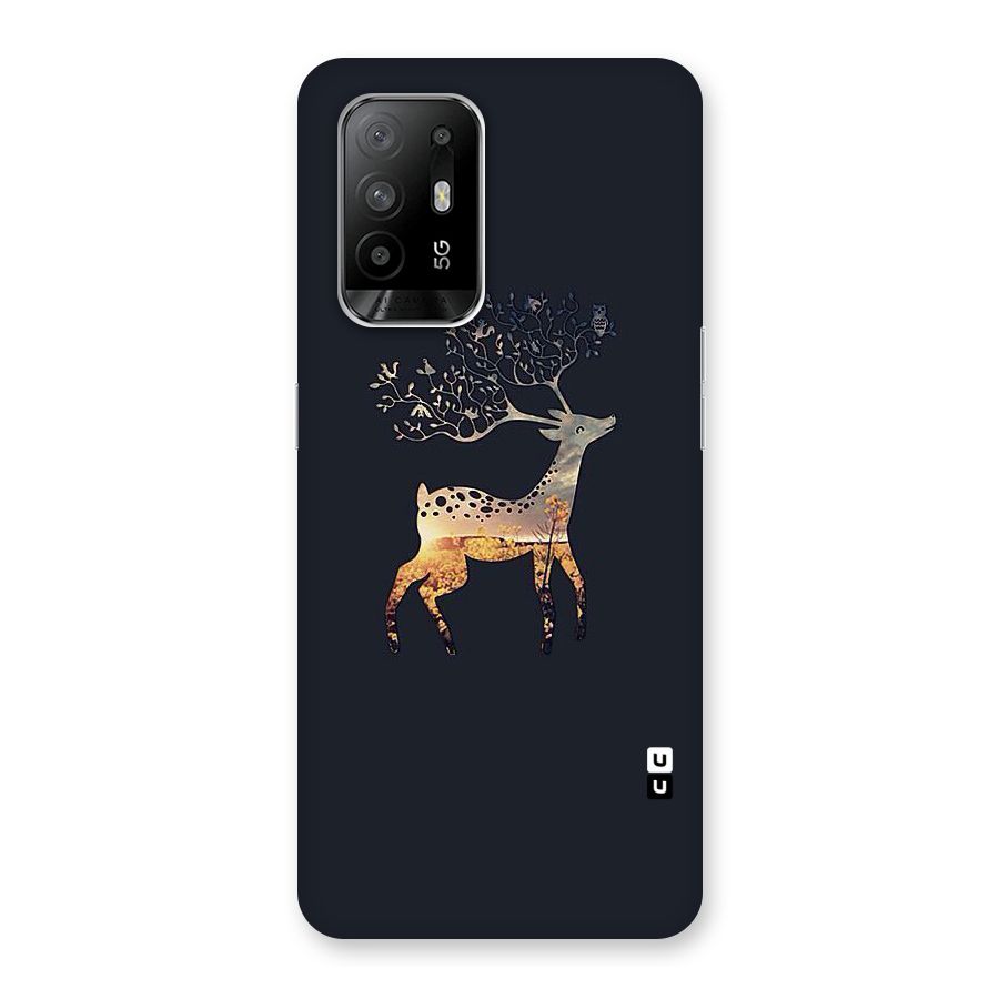 Black Deer Back Case for Oppo F19 Pro Plus 5G
