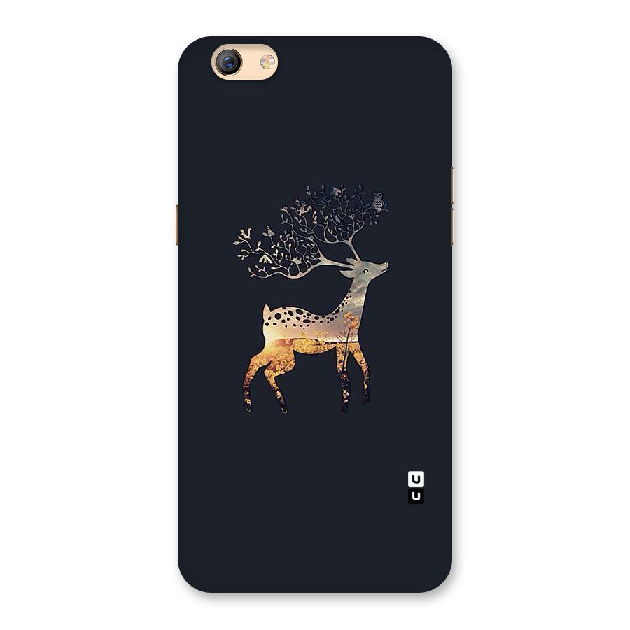 Black Deer Back Case for Oppo F3 Plus