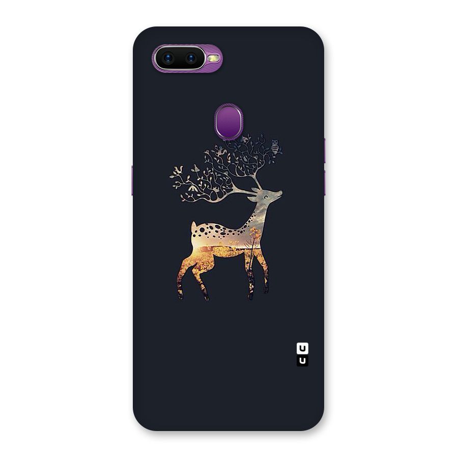 Black Deer Back Case for Oppo F9