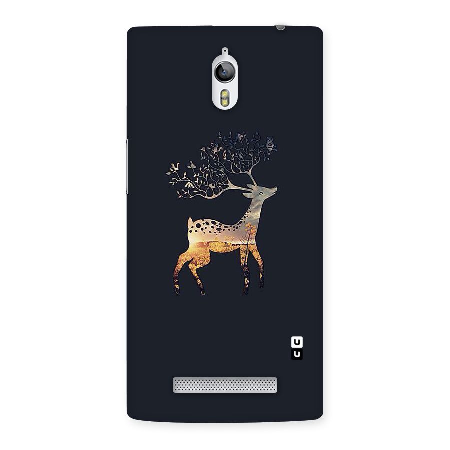 Black Deer Back Case for Oppo Find 7