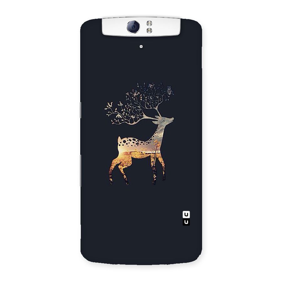 Black Deer Back Case for Oppo N1