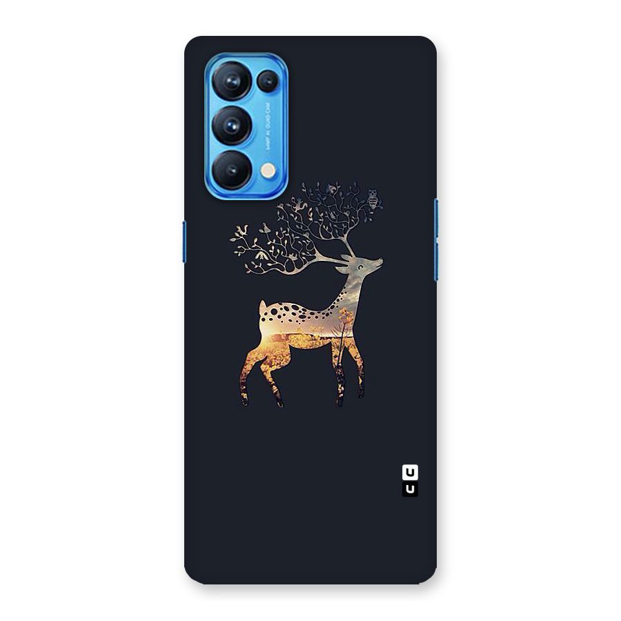 Black Deer Back Case for Oppo Reno5 Pro 5G