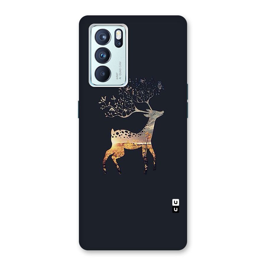 Black Deer Back Case for Oppo Reno6 Pro 5G