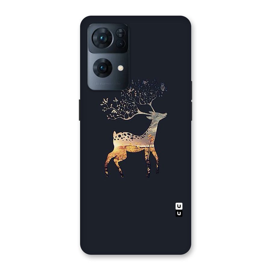 Black Deer Back Case for Oppo Reno7 Pro 5G