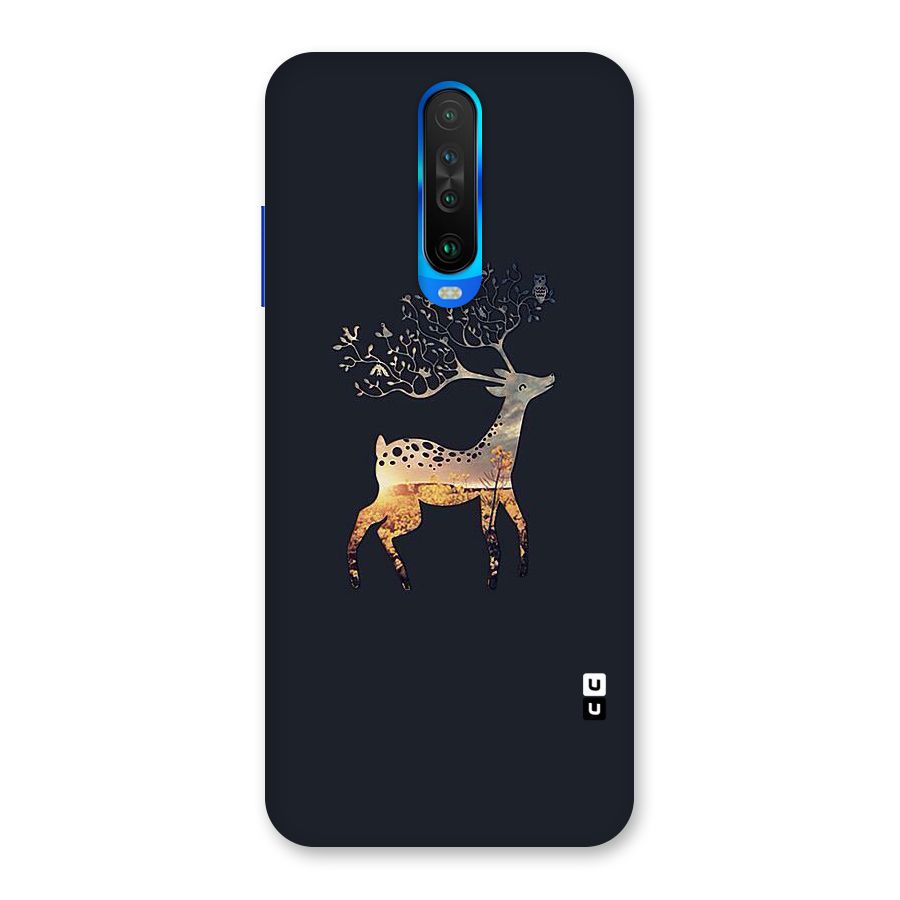 Black Deer Back Case for Poco X2