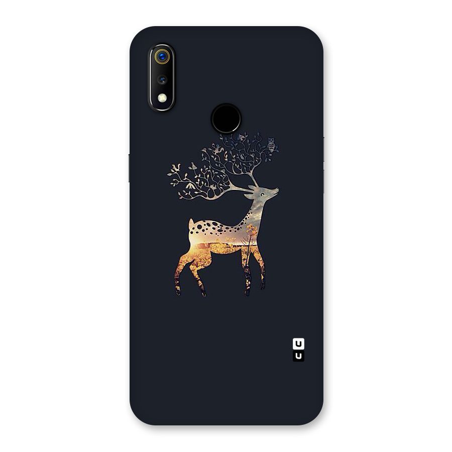 Black Deer Back Case for Realme 3