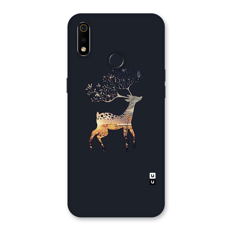 Black Deer Back Case for Realme 3i
