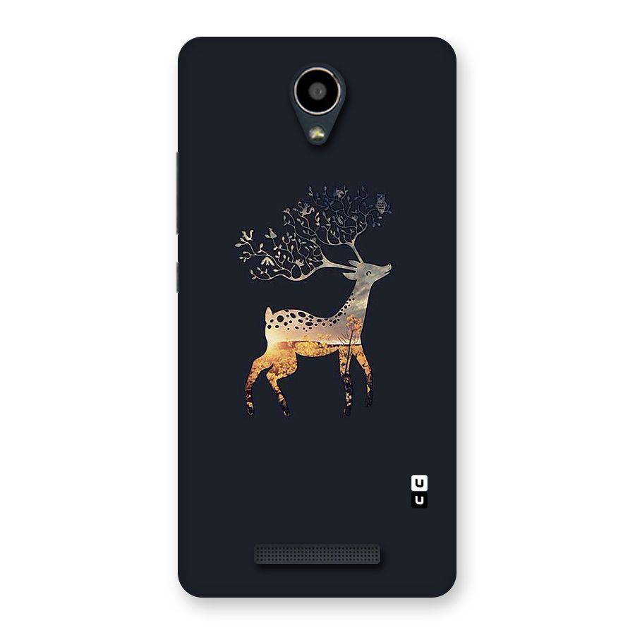 Black Deer Back Case for Redmi Note 2