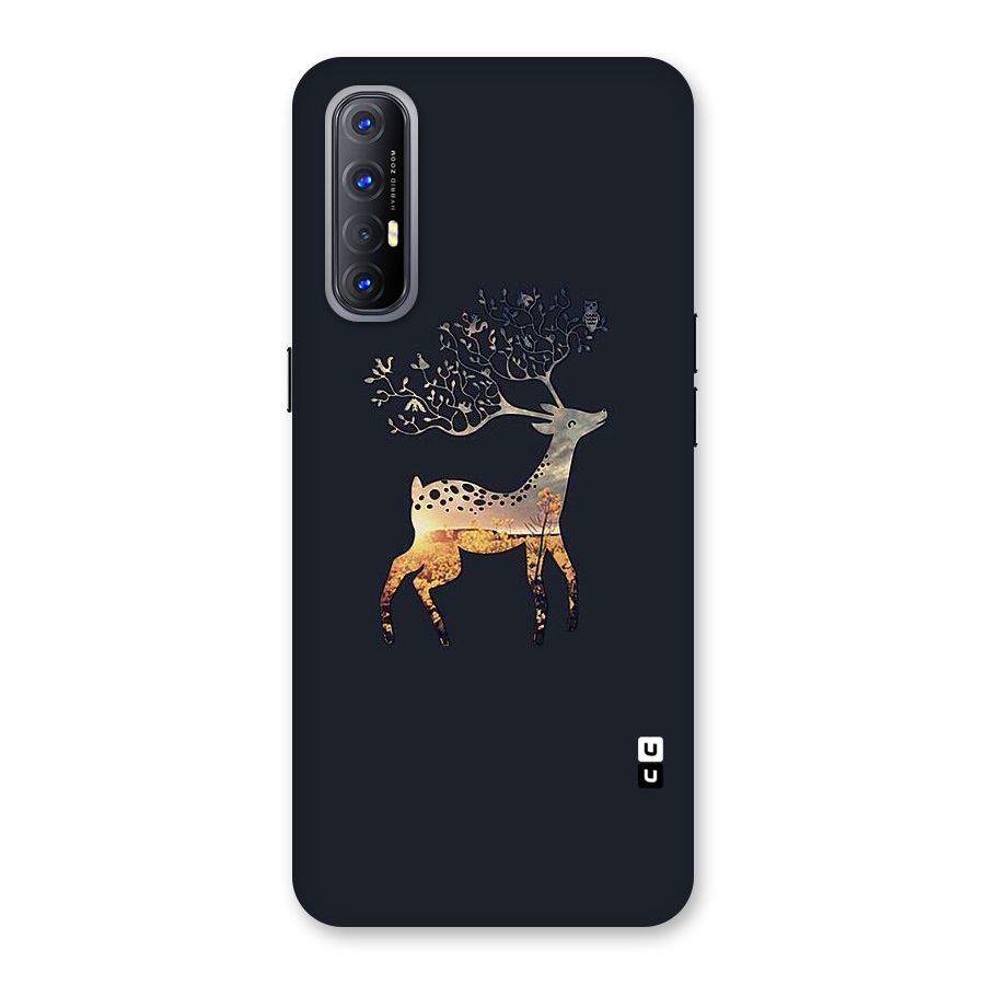 Black Deer Back Case for Reno3 Pro