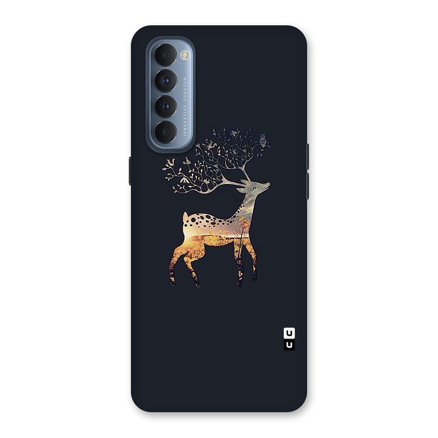 Black Deer Back Case for Reno4 Pro