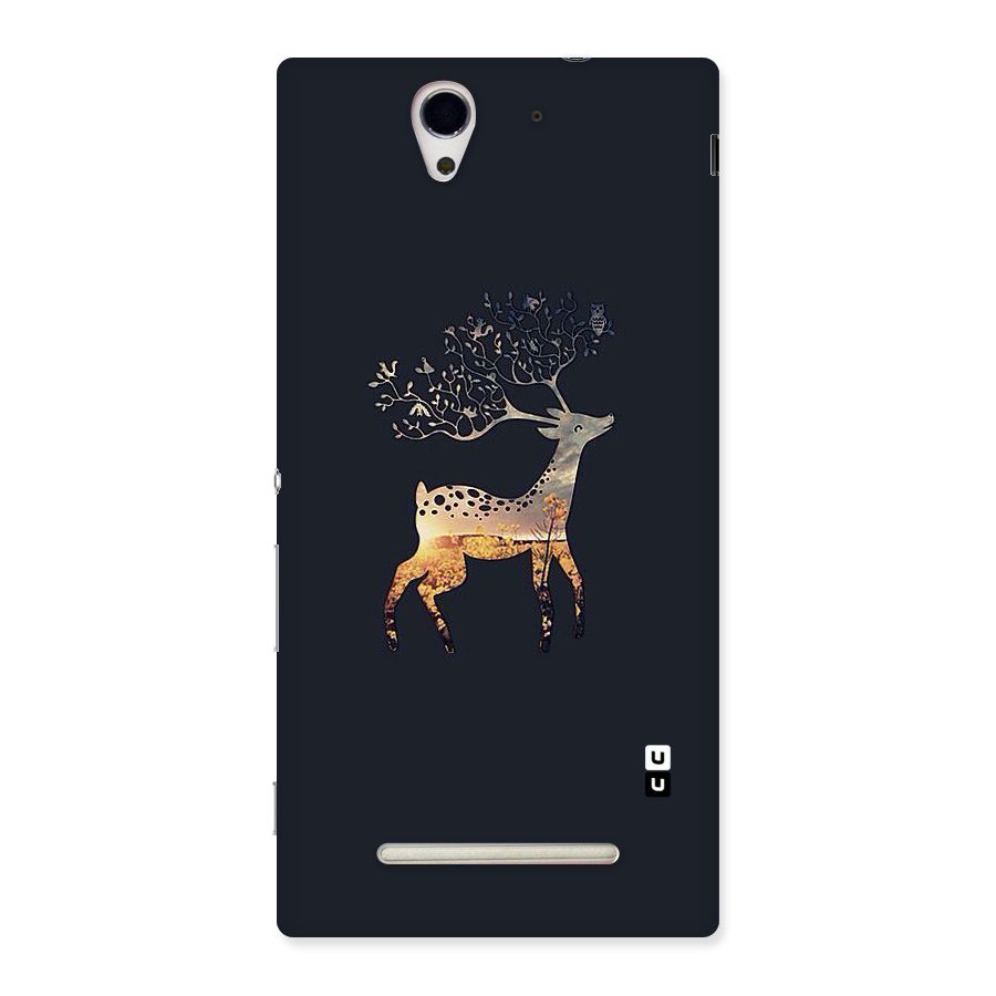 Black Deer Back Case for Sony Xperia C3