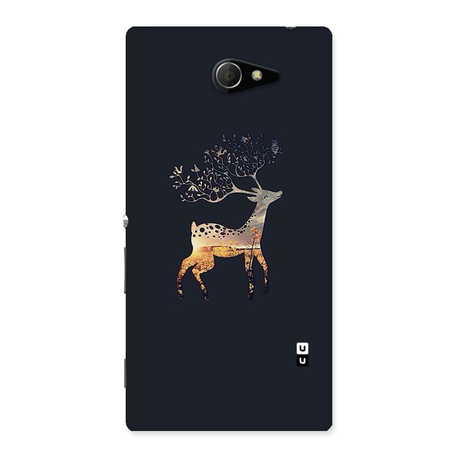Black Deer Back Case for Sony Xperia M2