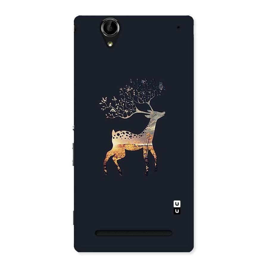 Black Deer Back Case for Sony Xperia T2
