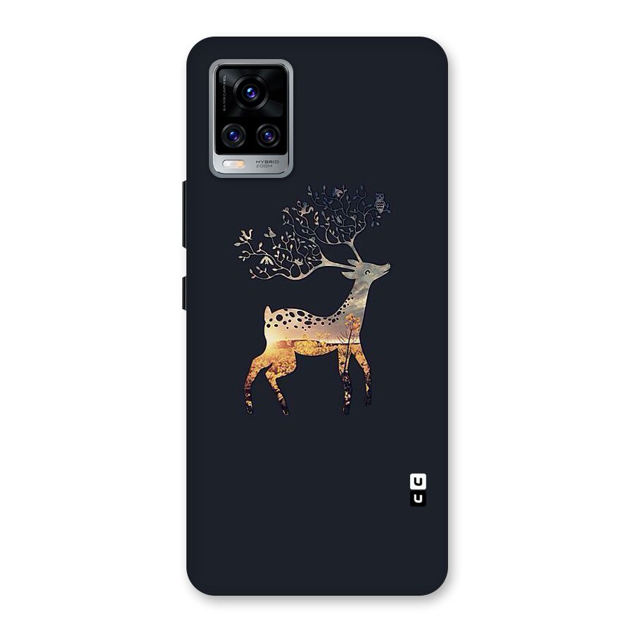 Black Deer Back Case for Vivo V20 Pro