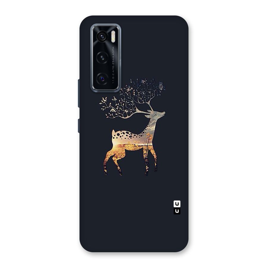 Black Deer Back Case for Vivo V20 SE