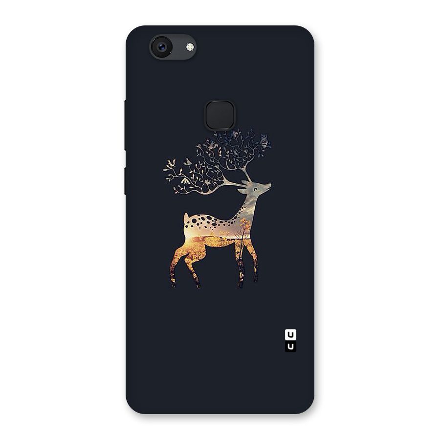 Black Deer Back Case for Vivo V7 Plus