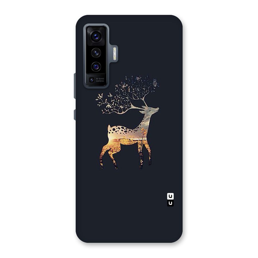 Black Deer Back Case for Vivo X50