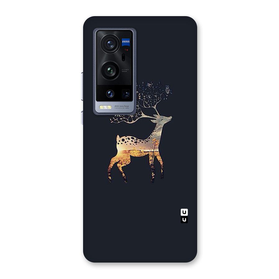 Black Deer Back Case for Vivo X60 Pro Plus