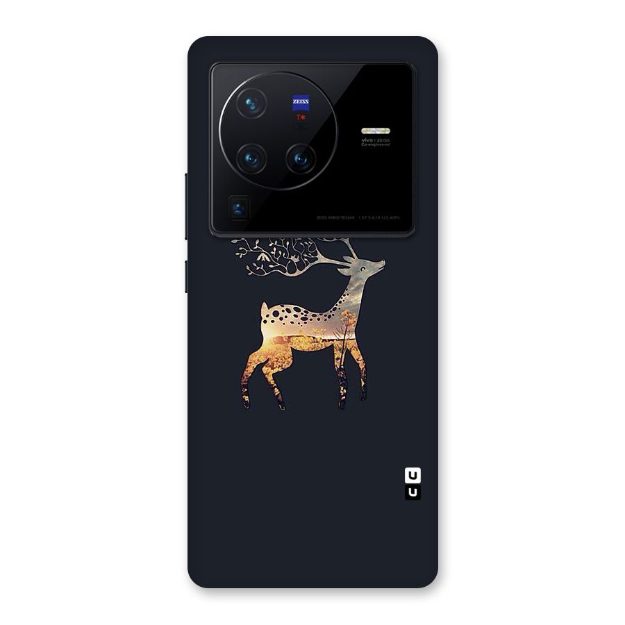Black Deer Back Case for Vivo X80 Pro