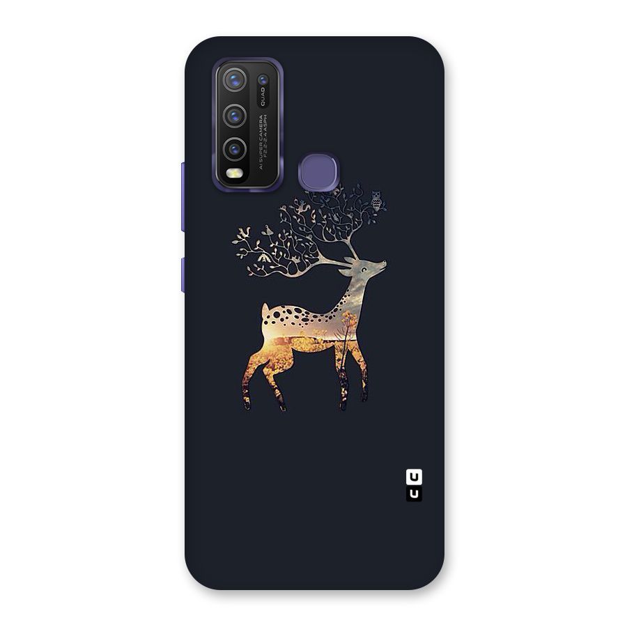 Black Deer Back Case for Vivo Y30