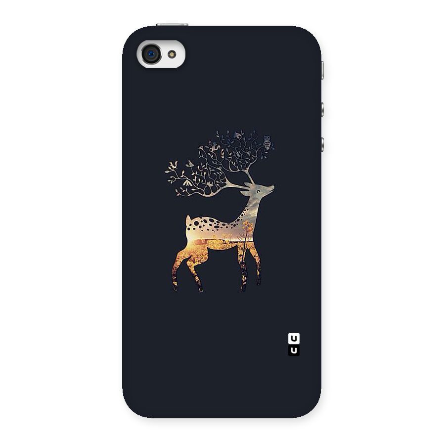 Black Deer Back Case for iPhone 4 4s