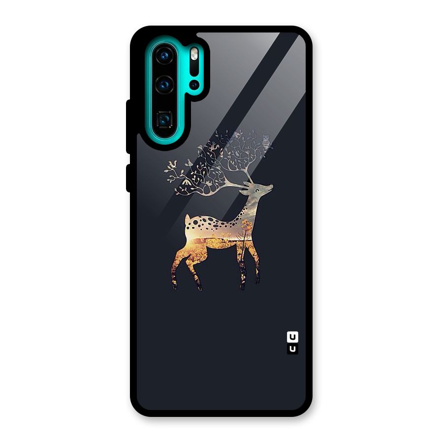 Black Deer Glass Back Case for Huawei P30 Pro