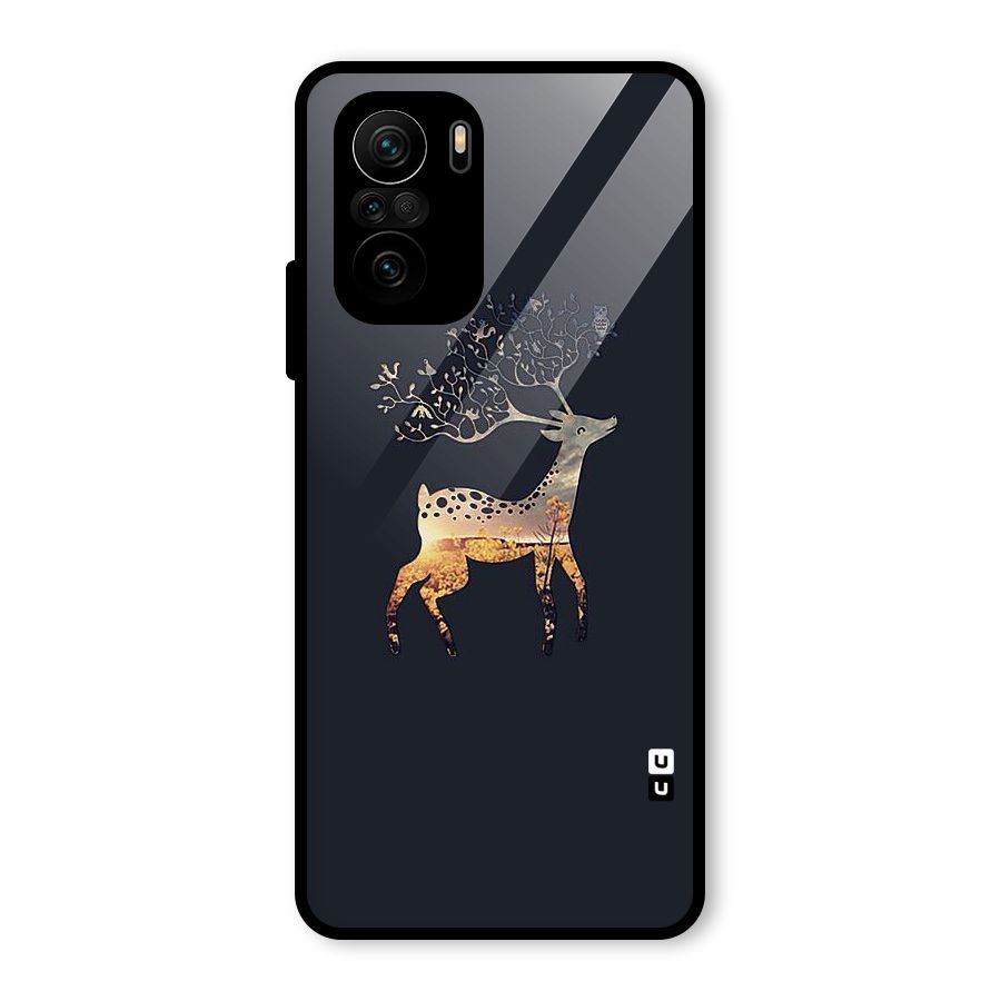 Black Deer Glass Back Case for Mi 11X Pro