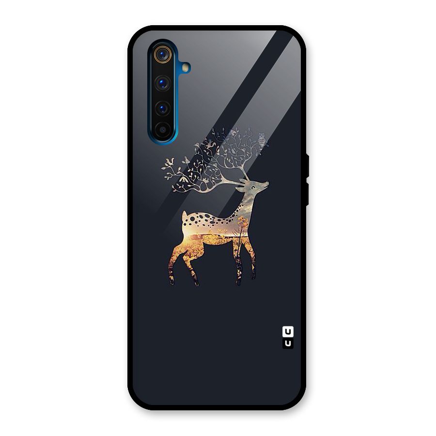 Black Deer Glass Back Case for Realme 6 Pro