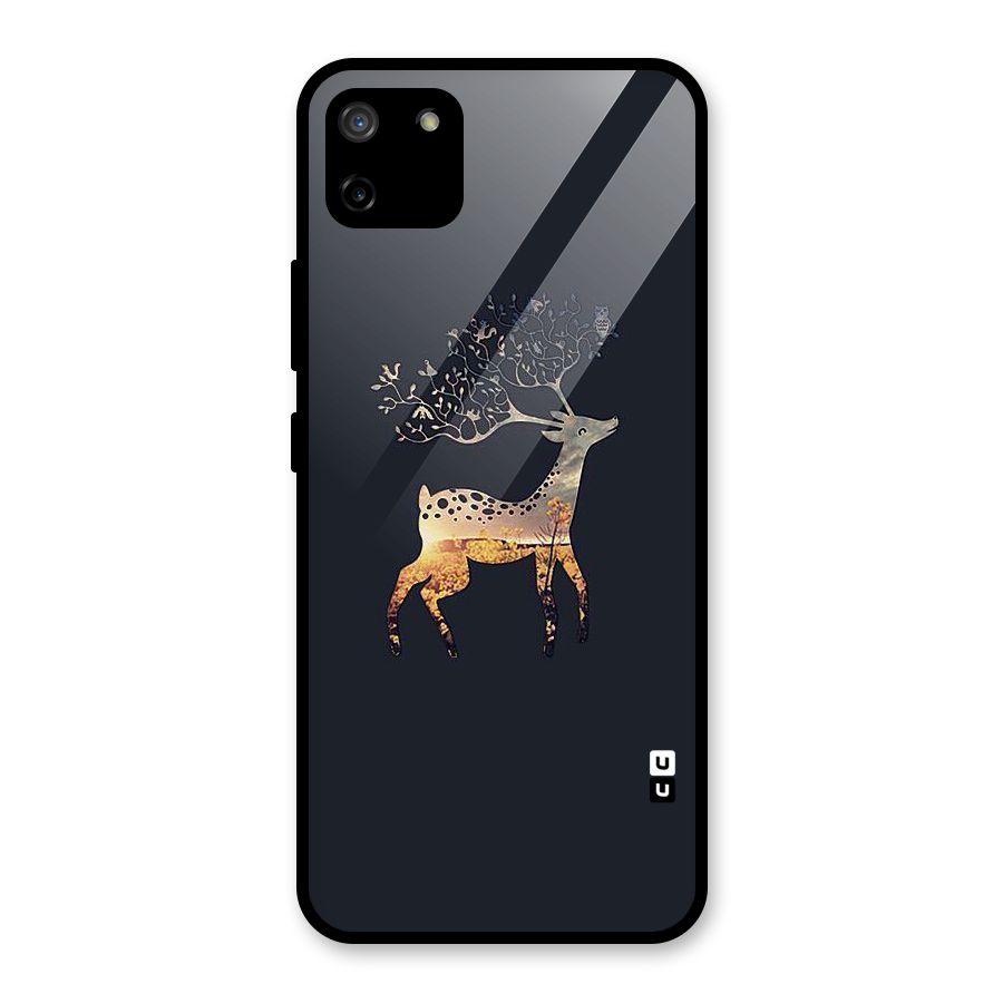 Black Deer Glass Back Case for Realme C11