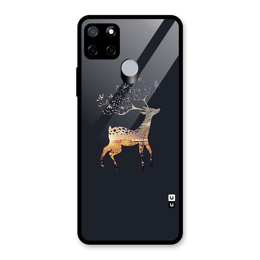 Black Deer Glass Back Case for Realme Narzo 20