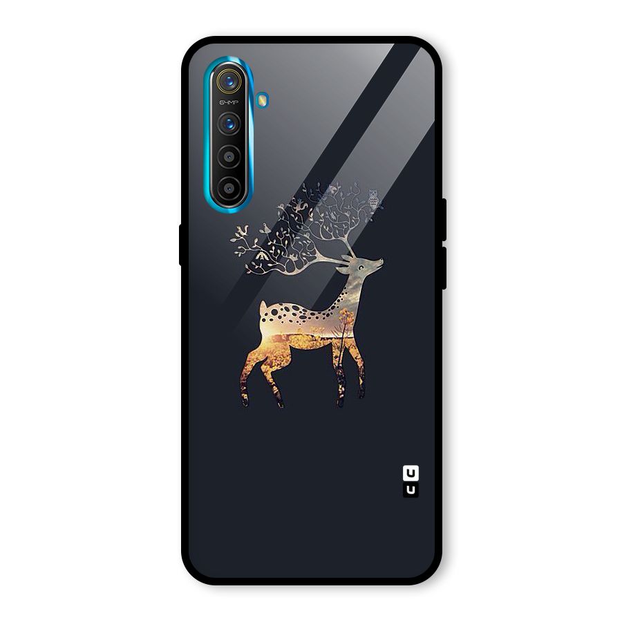 Black Deer Glass Back Case for Realme X2