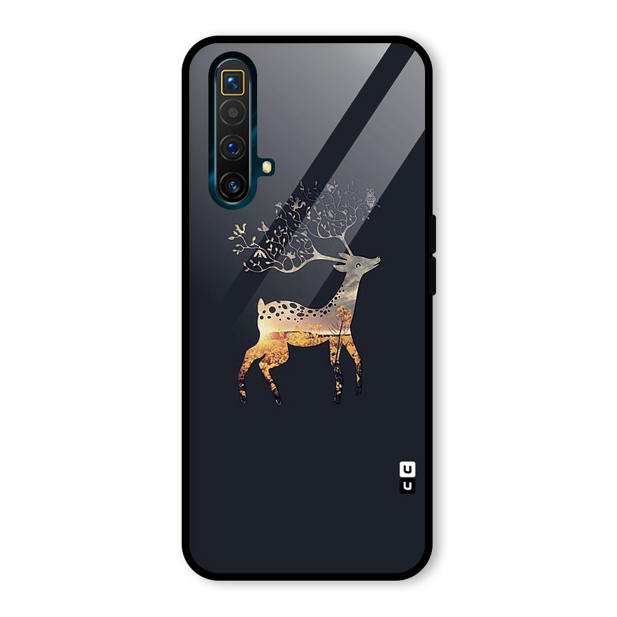 Black Deer Glass Back Case for Realme X3 SuperZoom