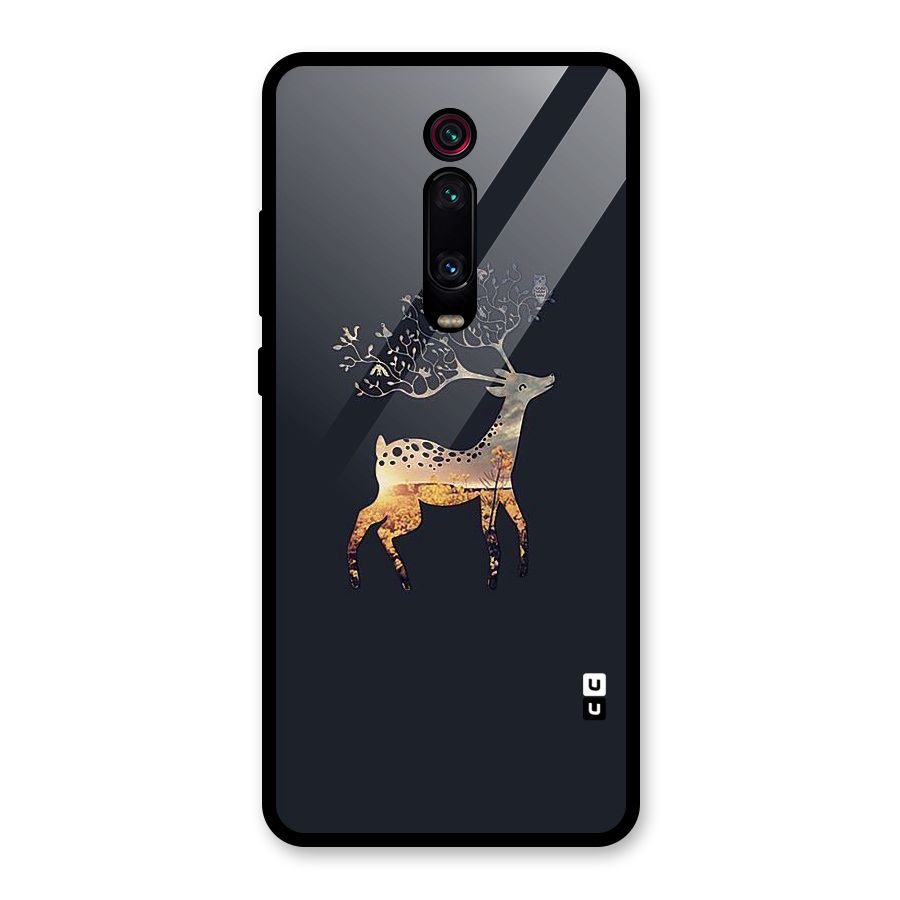 Black Deer Glass Back Case for Redmi K20 Pro
