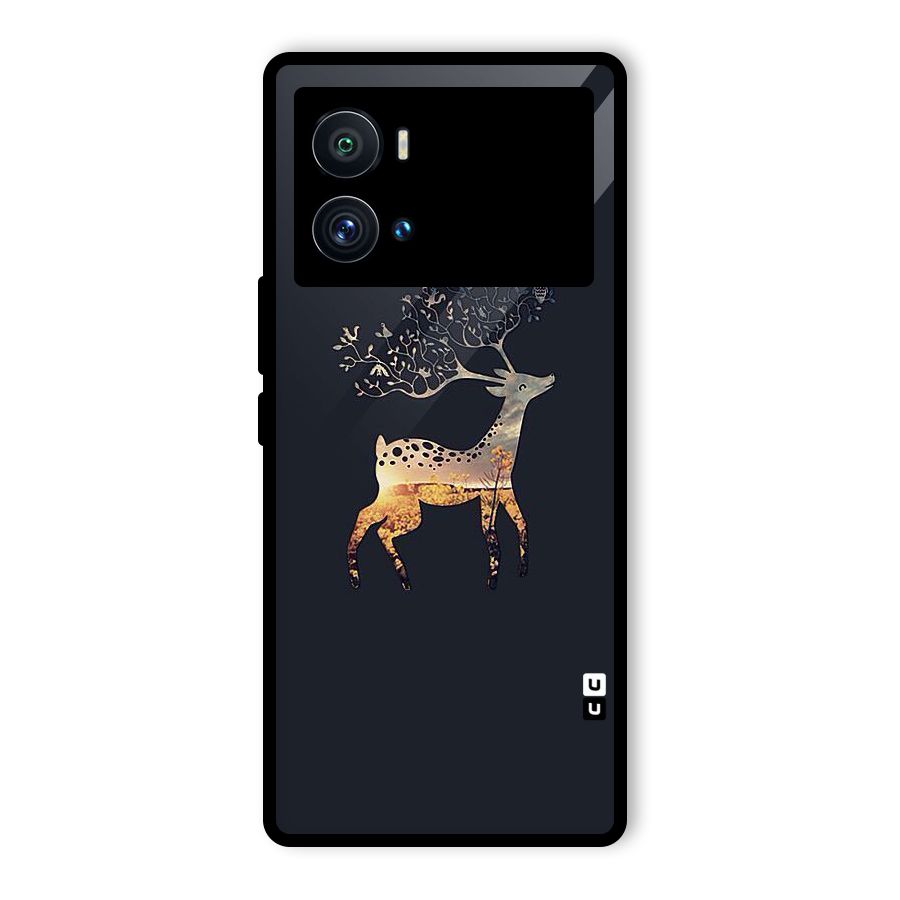 Black Deer Glass Back Case for Vivo iQOO 9 Pro