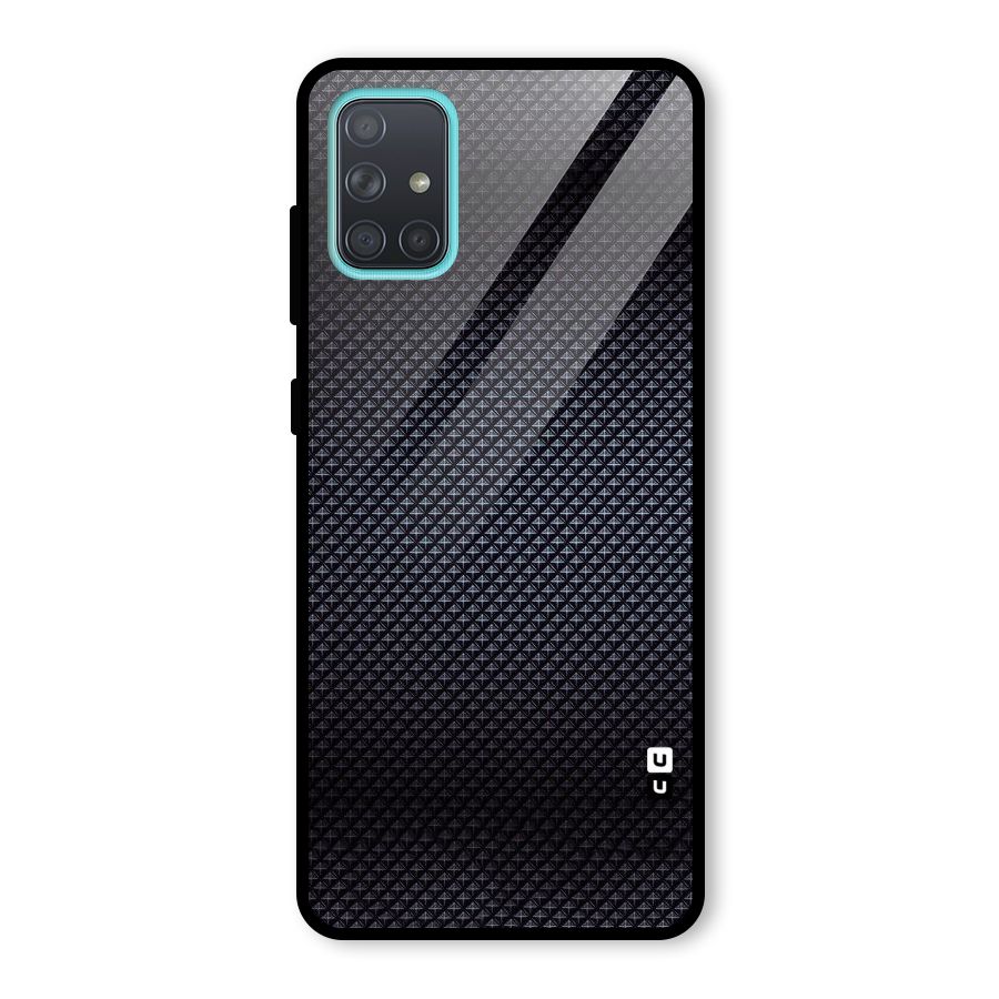 Black Diamond Glass Back Case for Galaxy A71