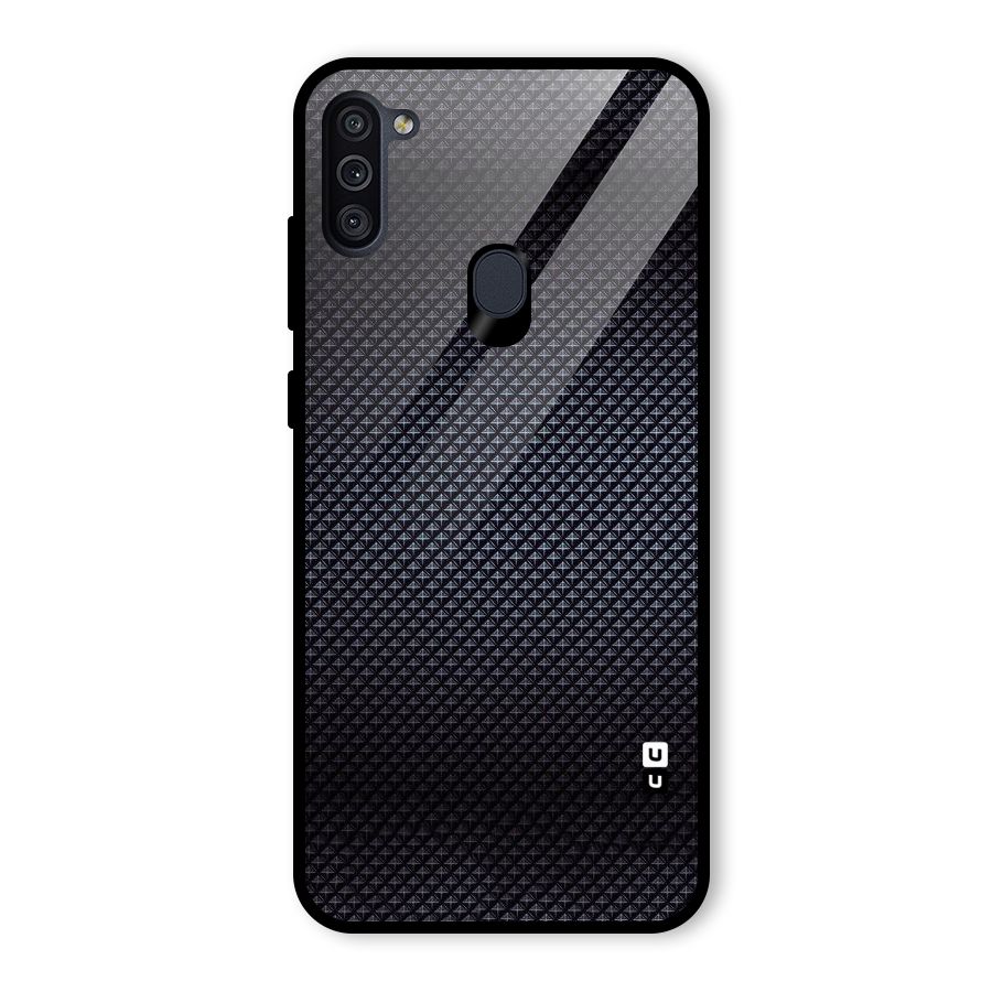 Black Diamond Glass Back Case for Galaxy M11