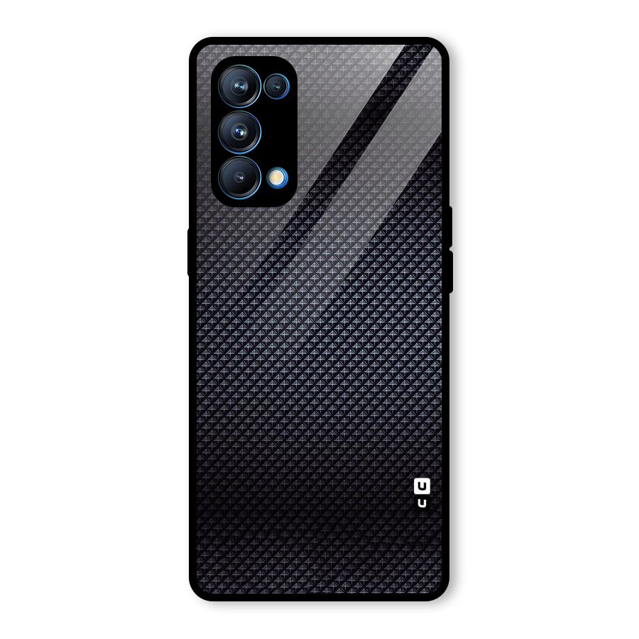 Black Diamond Glass Back Case for Oppo Reno5 Pro 5G