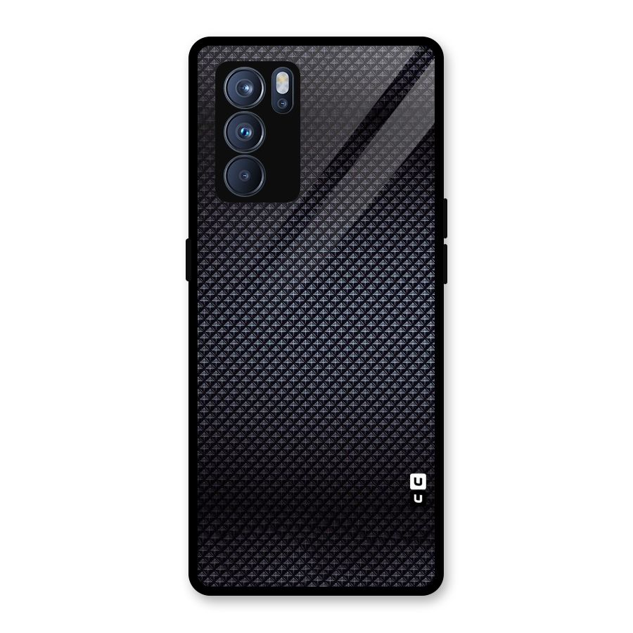 Black Diamond Glass Back Case for Oppo Reno6 Pro 5G