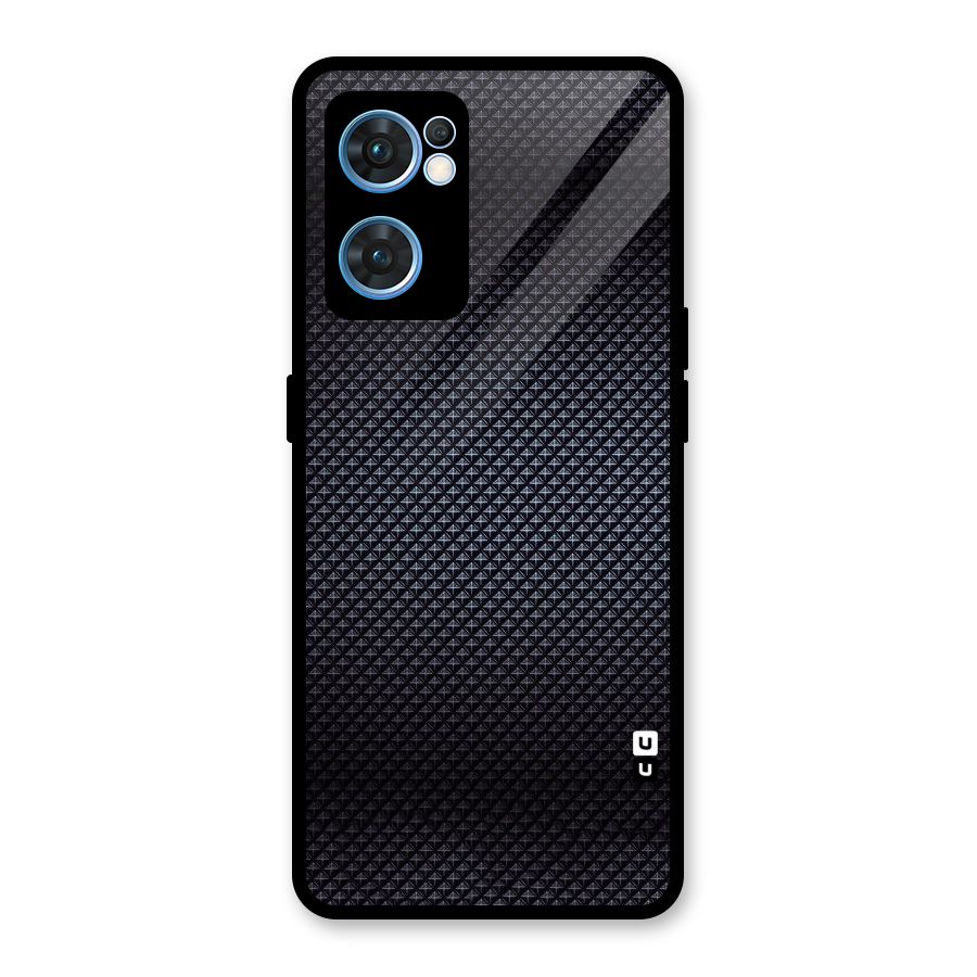 Black Diamond Glass Back Case for Oppo Reno7 5G