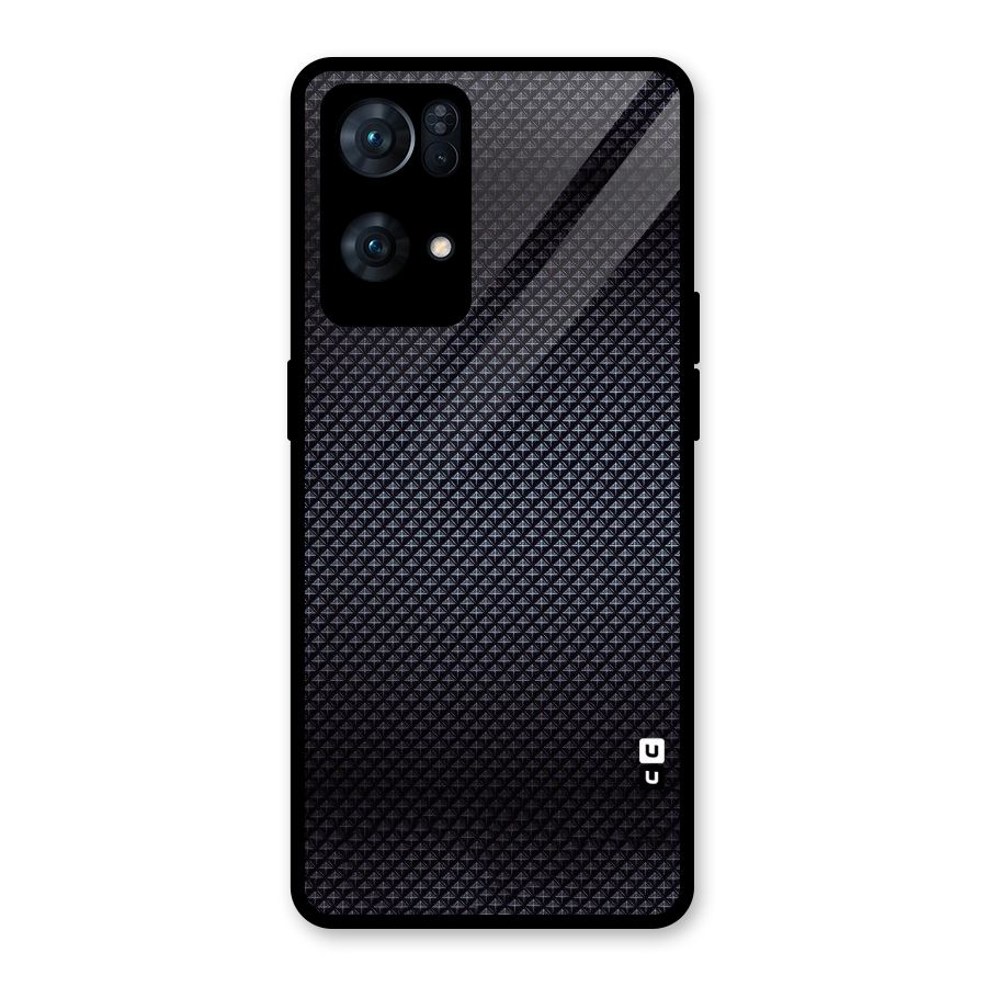 Black Diamond Glass Back Case for Oppo Reno7 Pro 5G
